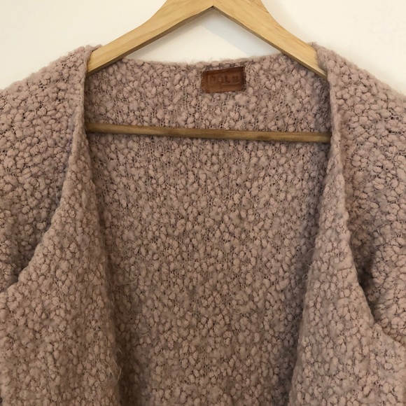 POL Popcorn knit fuzzy open front cardigan - Picture 2 of 4